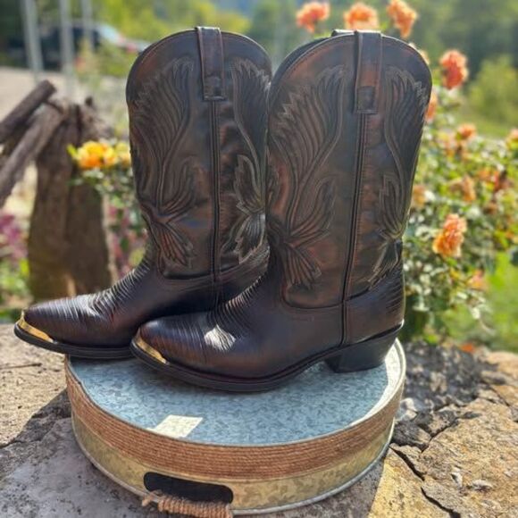 Laredo Men’s 10.5 Leather cowboy boots - Picture 4 of 10